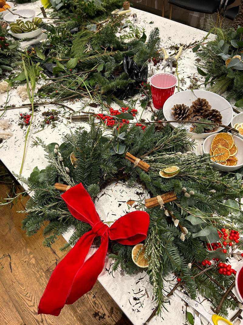 Cariad Christmas wreath making workshop