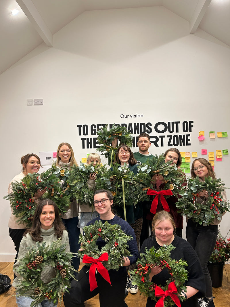 Cariad Christmas wreath making workshop