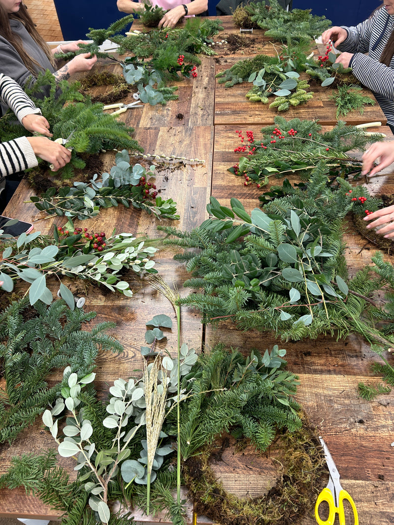 Cariad Christmas wreath making workshop