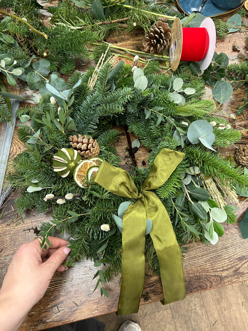 Cariad Christmas wreath making workshop