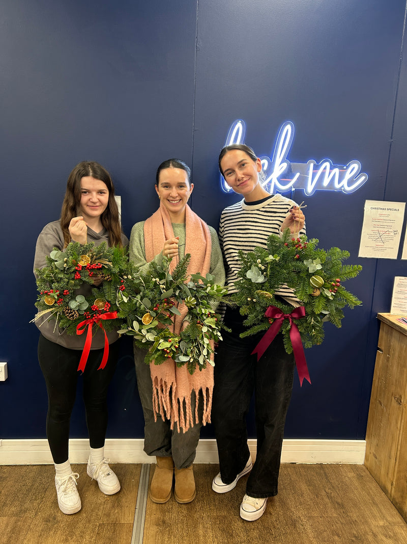 Cariad Christmas wreath making workshop