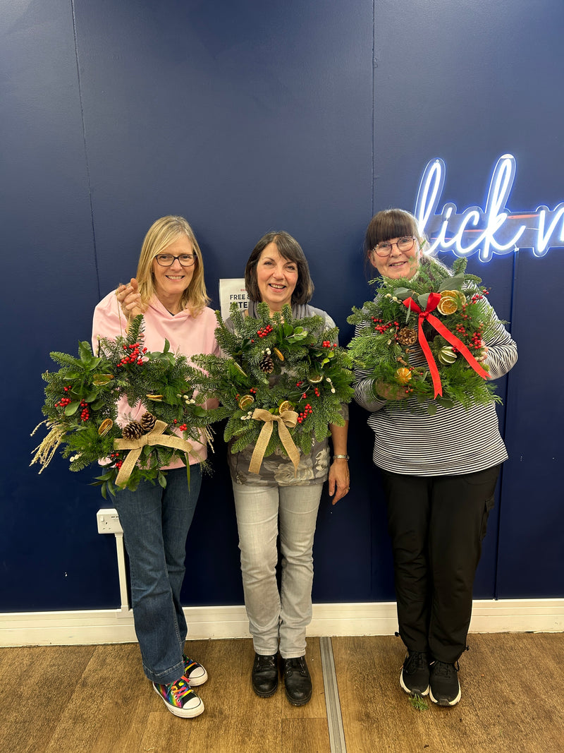 Cariad Christmas wreath making workshop