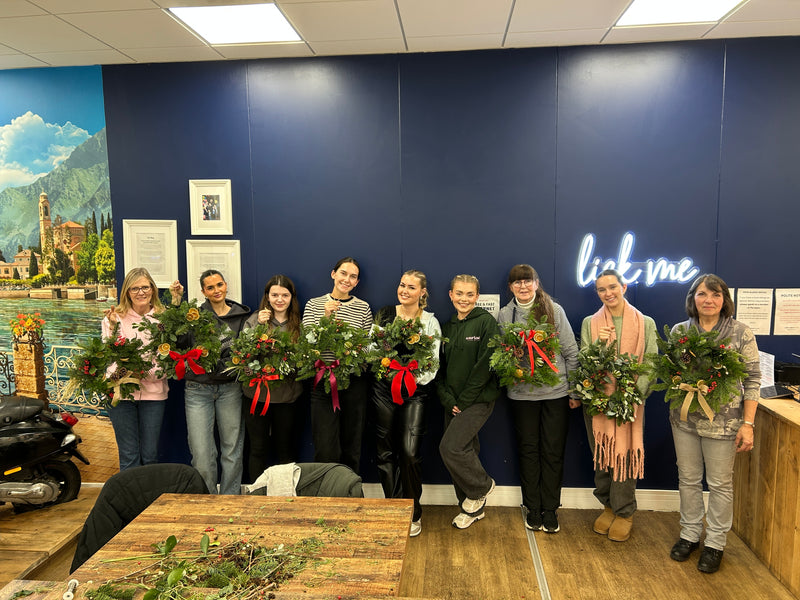 Cariad Christmas wreath making workshop